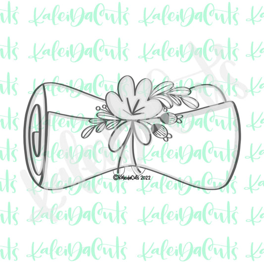 Floral Diploma Cookie Cutter