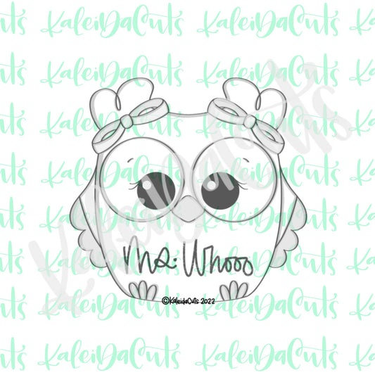 Chubby Owl with Bow Cookie Cutter