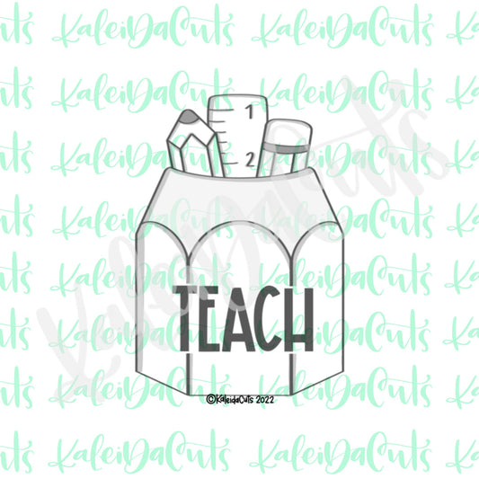 Teacher Pencil Cup Cookie Cutter