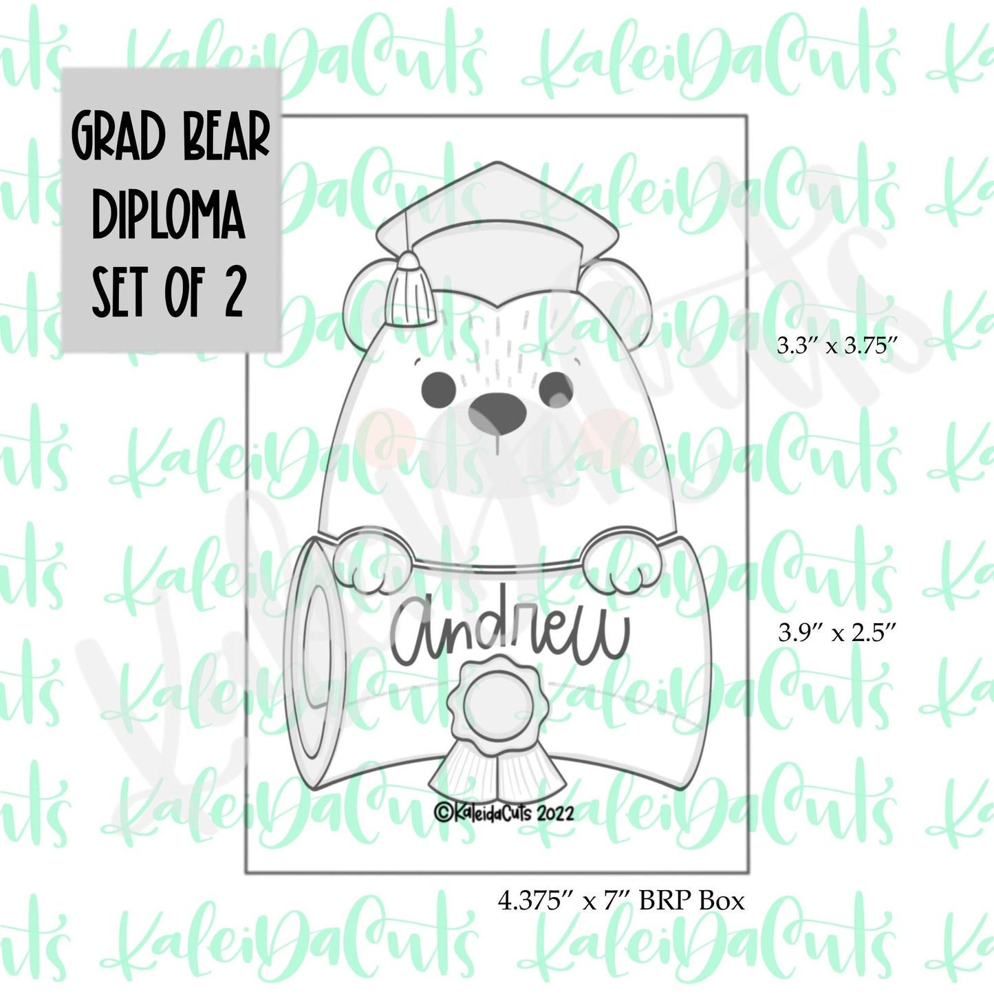 Grad Bear Diploma Set of 2 Cookie Cutters