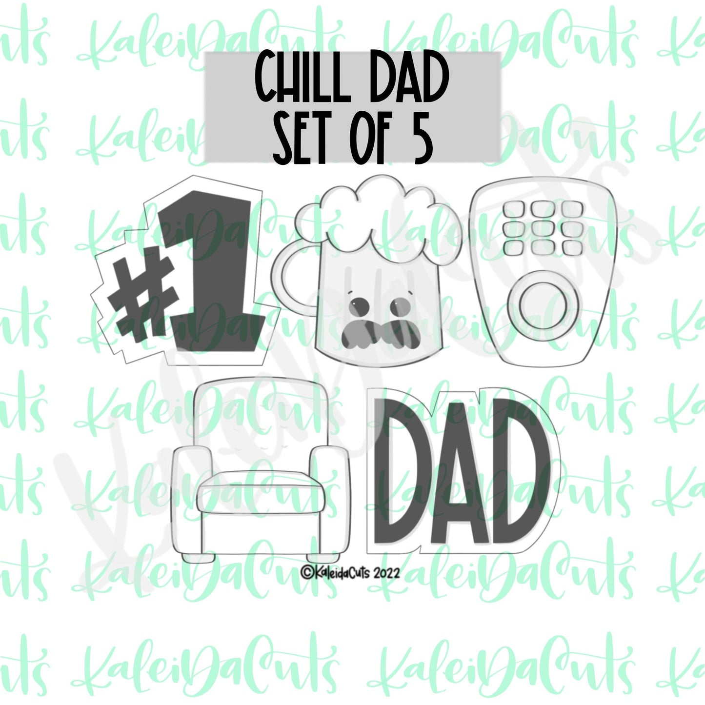 Mini Chill Dad Set of 5 Cookie Cutter