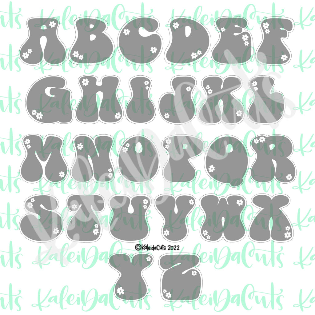 Retro Alphabet Set of 26 Cookie Cutters