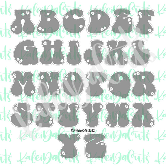 2" (Mini) Retro Alphabet Individual Cookie Cutter