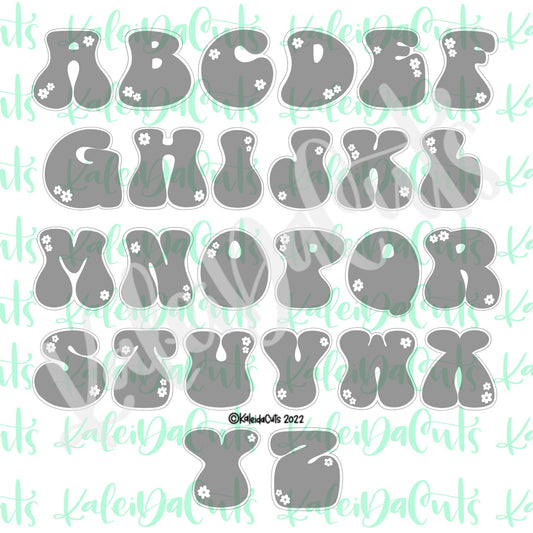 4" (Large) Retro Alphabet Individual Cookie Cutter