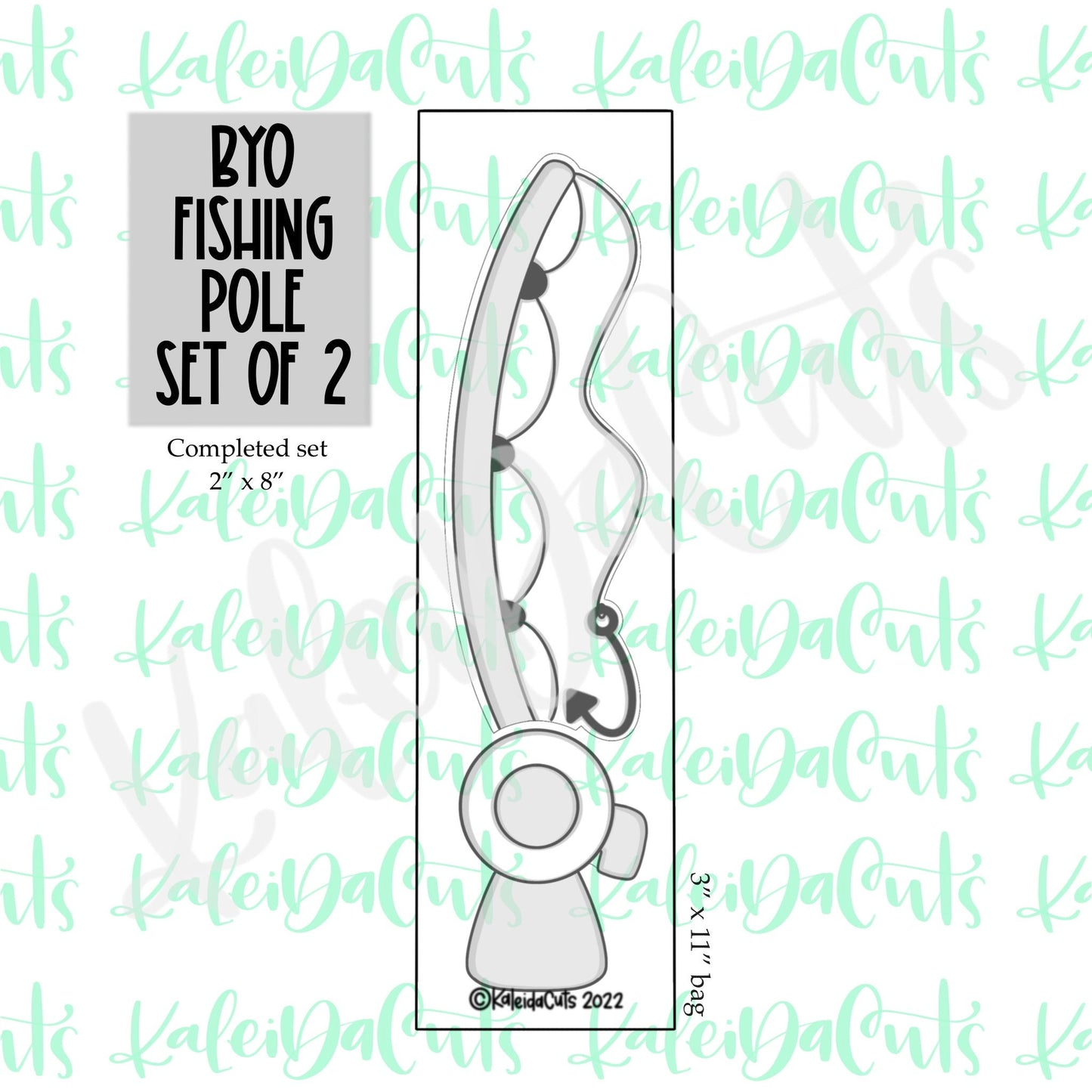 Fishing Pole Set of 2 Cookie Cutters – KaleidaCuts