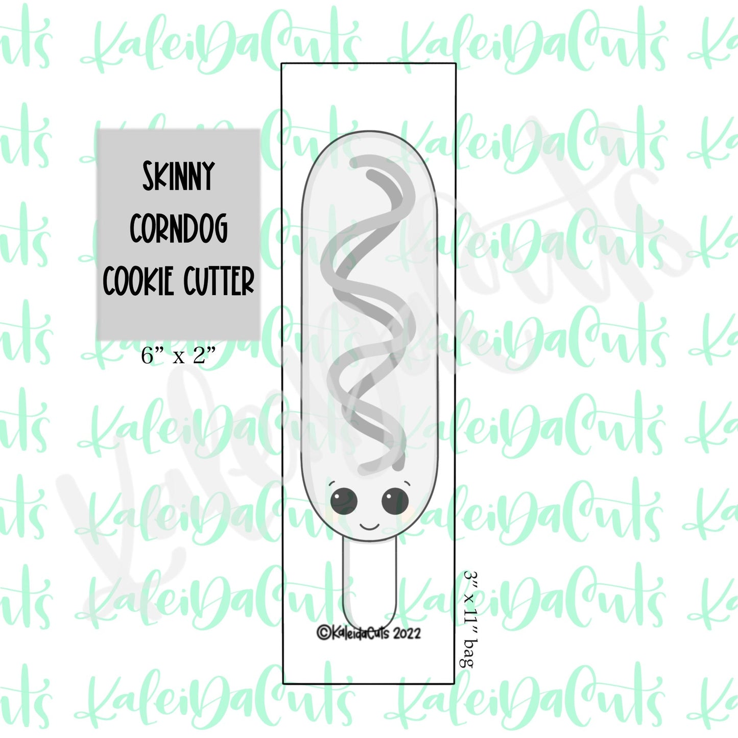 Skinny Corndog  6" Cookie Cutter