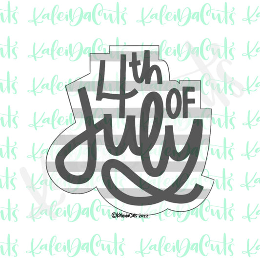 4th of July Lettering Cookie Cutter