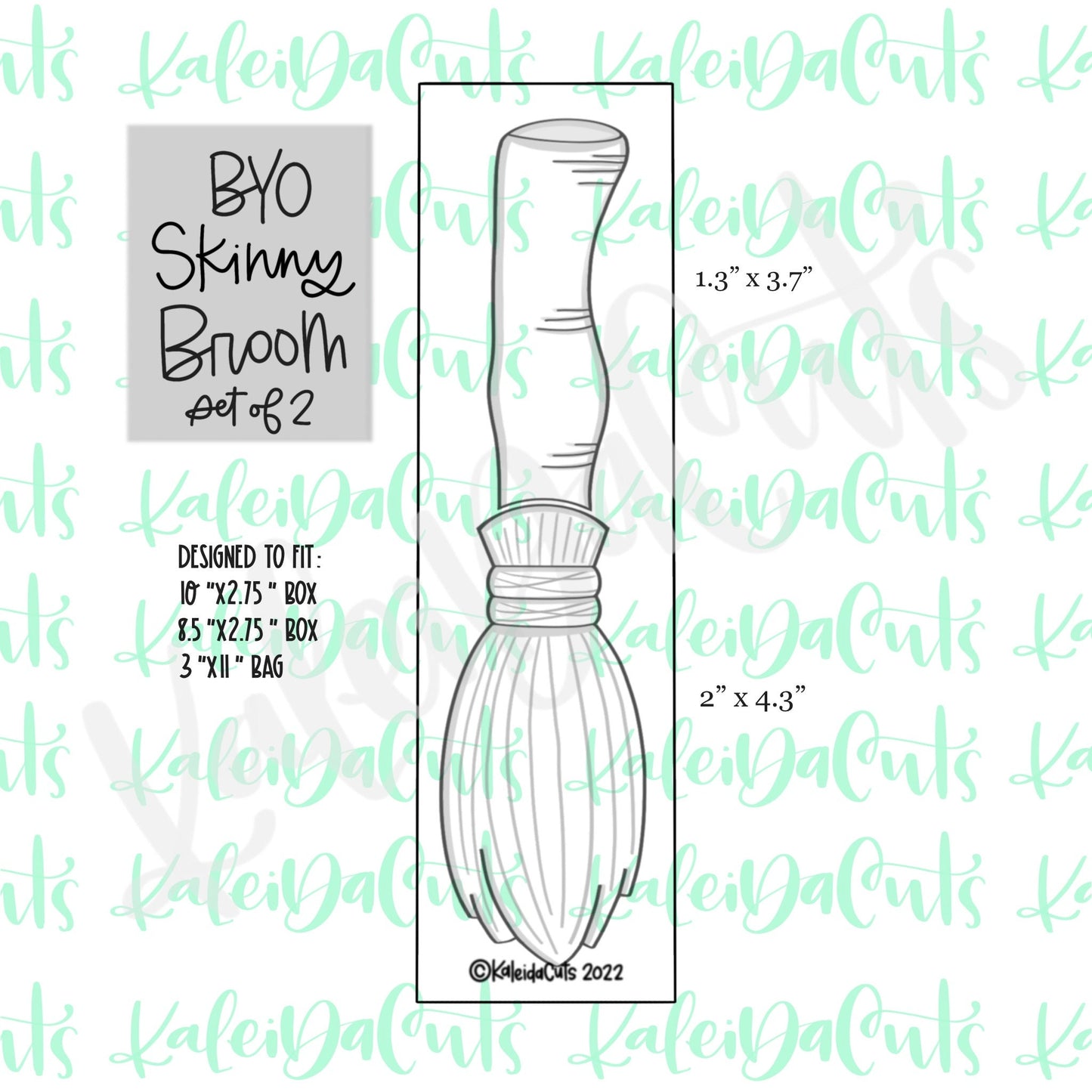 BYO Skinny Broom Set of 2 Cookie Cutters