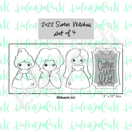 2022 Sister Witches Set of 4 Cookie Cutters