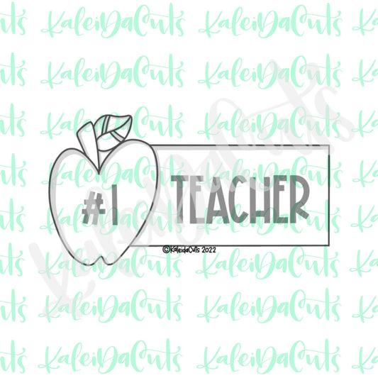Skinny Apple Plaque Cookie Cutter