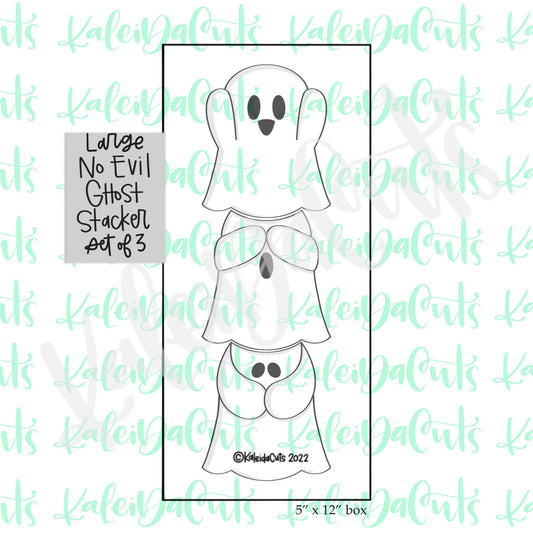 Large No Evil Ghost Stacker Set of 3 Cookie Cutters