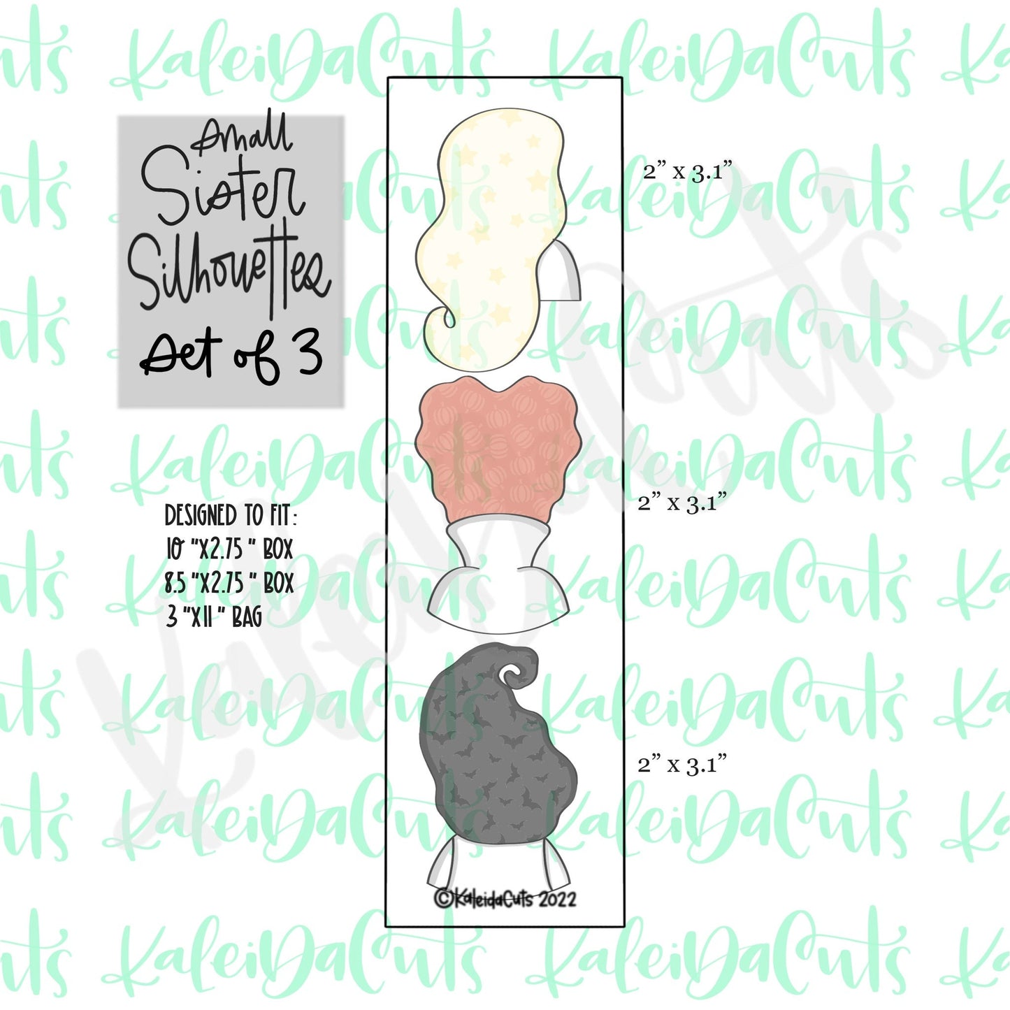 Small Sister Silhouettes Set of 3 Cookie Cutters