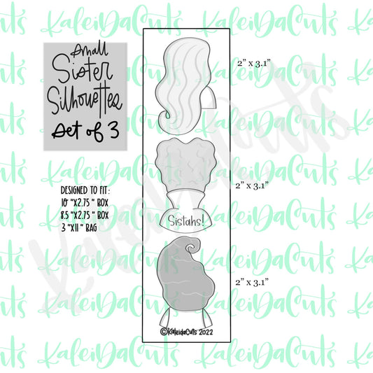 Small Sister Silhouettes Set of 3 Cookie Cutters