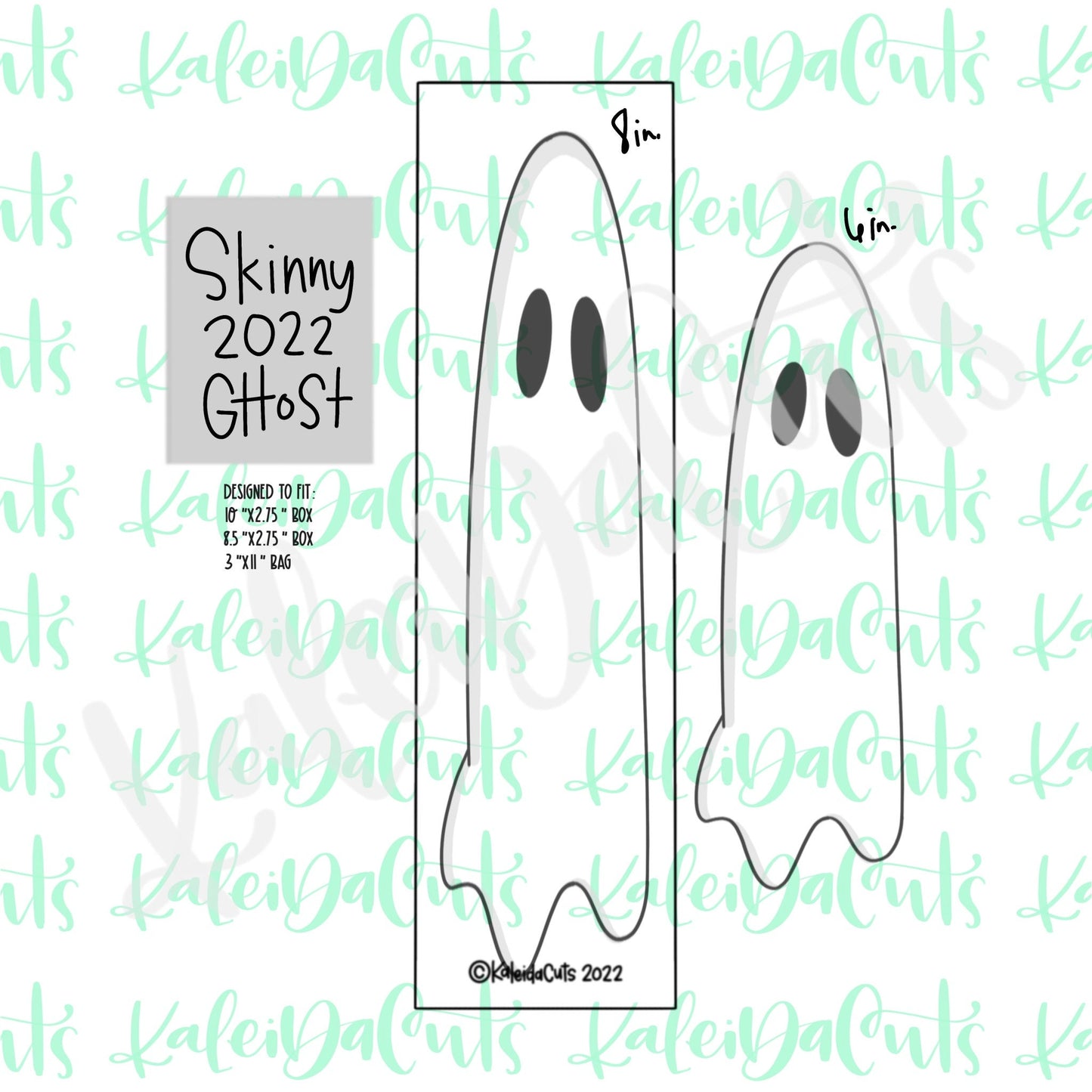 Skinny 2022 Ghost Cookie Cutter