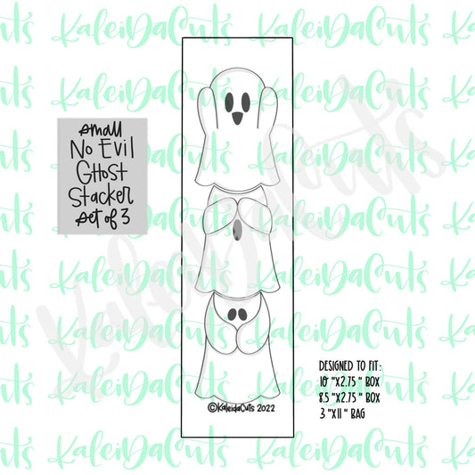 Small No Evil Ghost Stacker Set of 3 Cookie Cutters