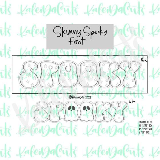 Skinny Spooky Font Cookie Cutter