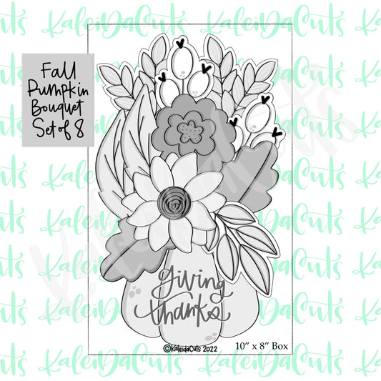 Pumpkin Bouquet Cookie Cutter - Set of 8