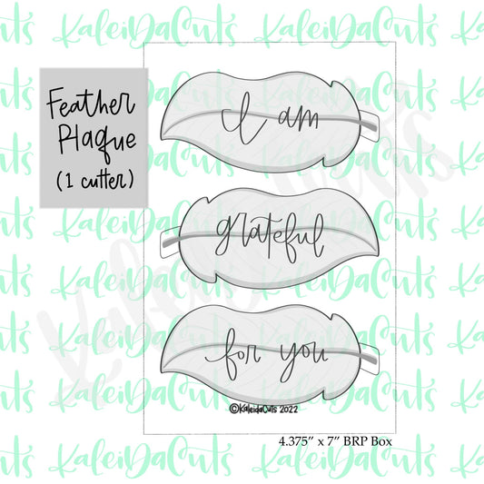 Feather Plaque Cookie Cutter