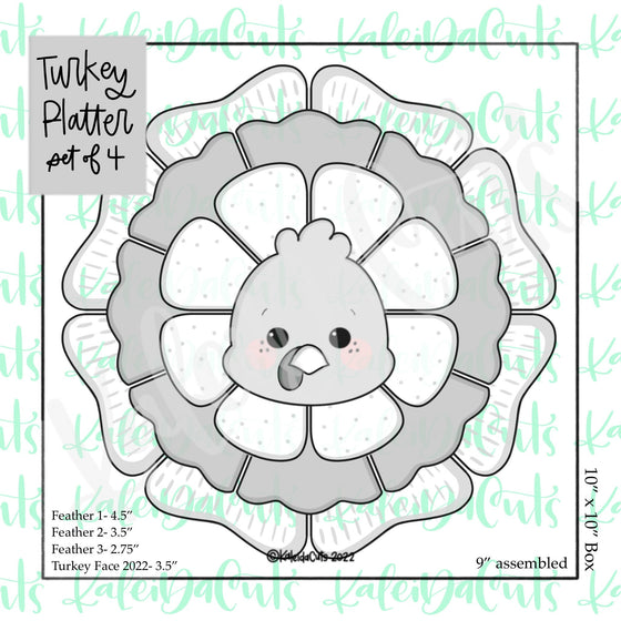 Turkey Platter Cookie Cutter - Set of 4