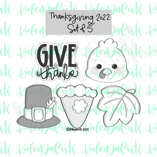 Thanksgiving 2022 Cookie Cutter Set of 5
