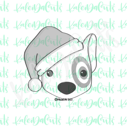 Santa Bullseye Dog Cookie Cutter