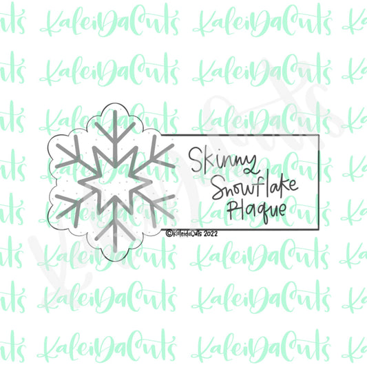 Skinny Snowflake Plaque Cookie Cutter