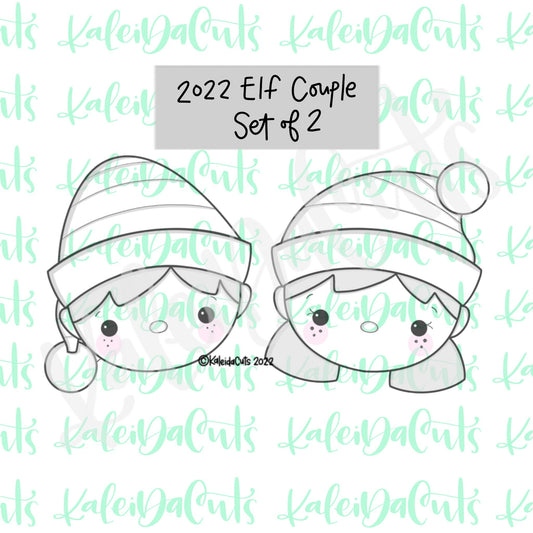 2022 Elf Couple Set of 2 Cookie Cutters