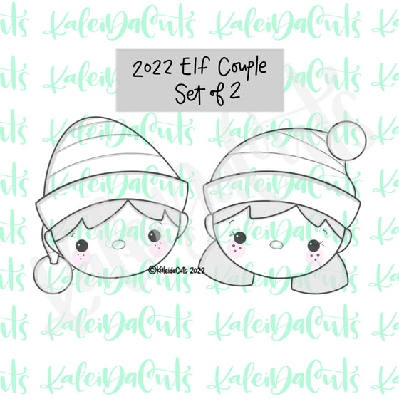 2022 Elf Couple Set of 2 Cookie Cutters