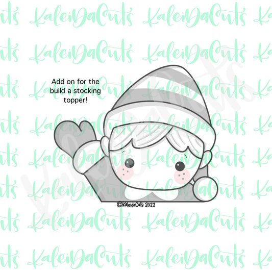 Waving Elf Topper Cookie Cutter