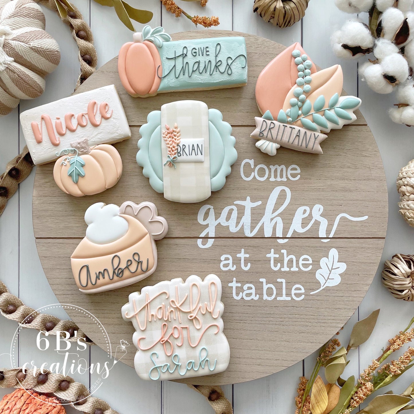 6 B's Creations "Gather" Set of 6 Cookie Cutters