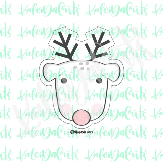 Modern Reindeer Face Cookie Cutter