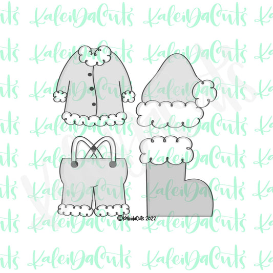 Santa Clothes Set of 4 Cookie Cutters