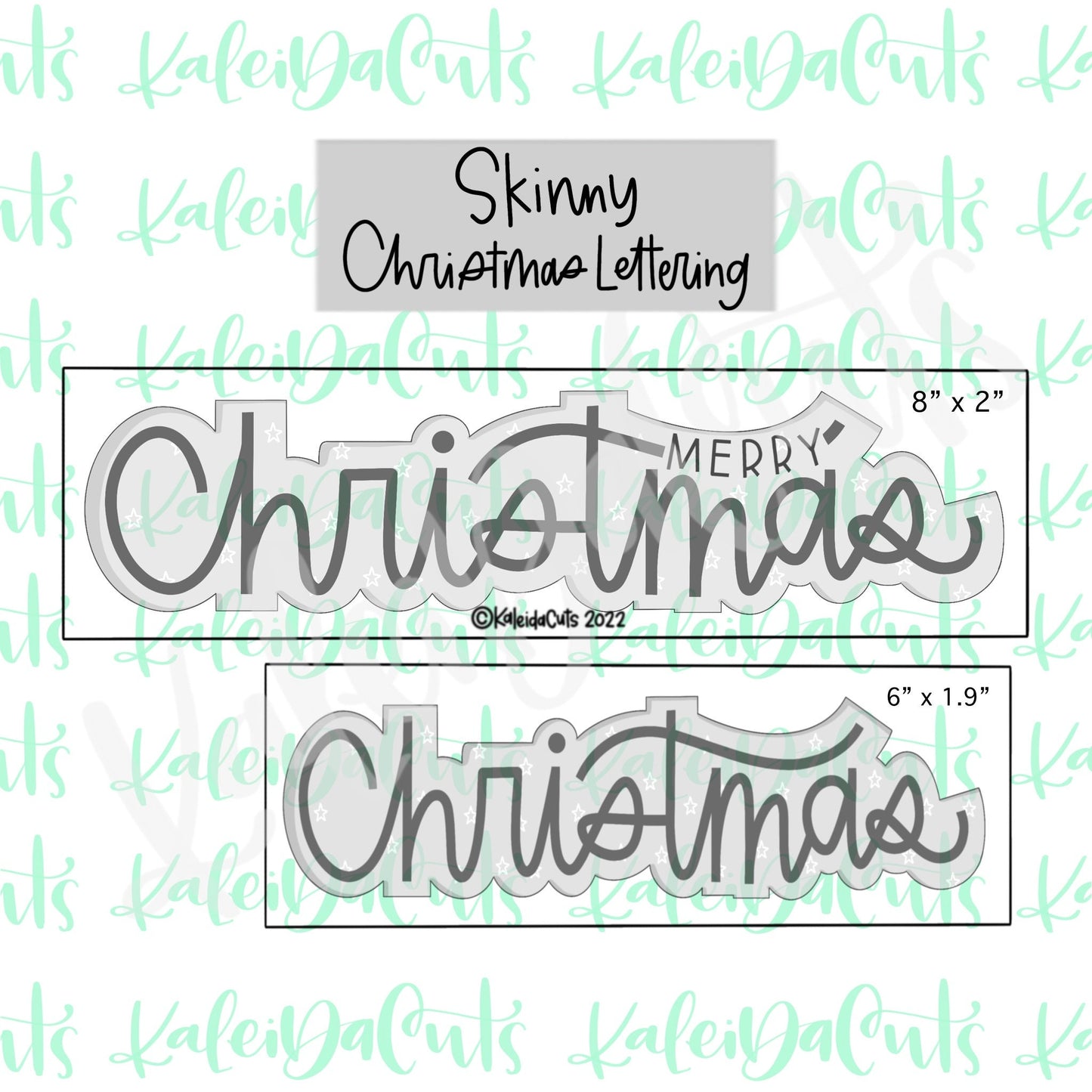 Skinny Christmas Lettering Cookie Cutter