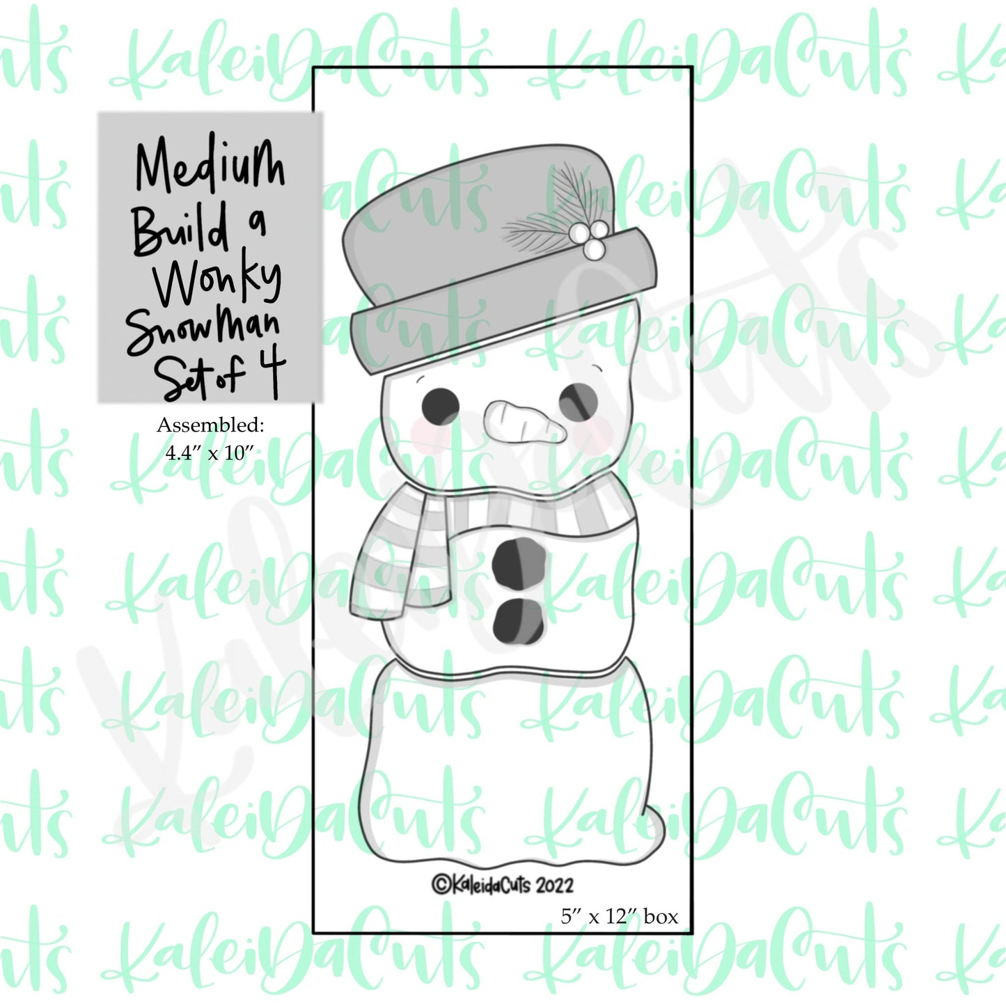 Medium Build a Wonky Snowman Set of 4 Cookie Cutters