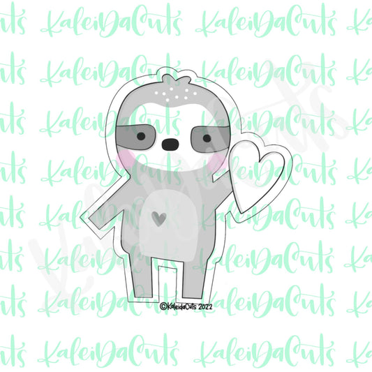 Modern Sloth Valentine Cookie Cutter