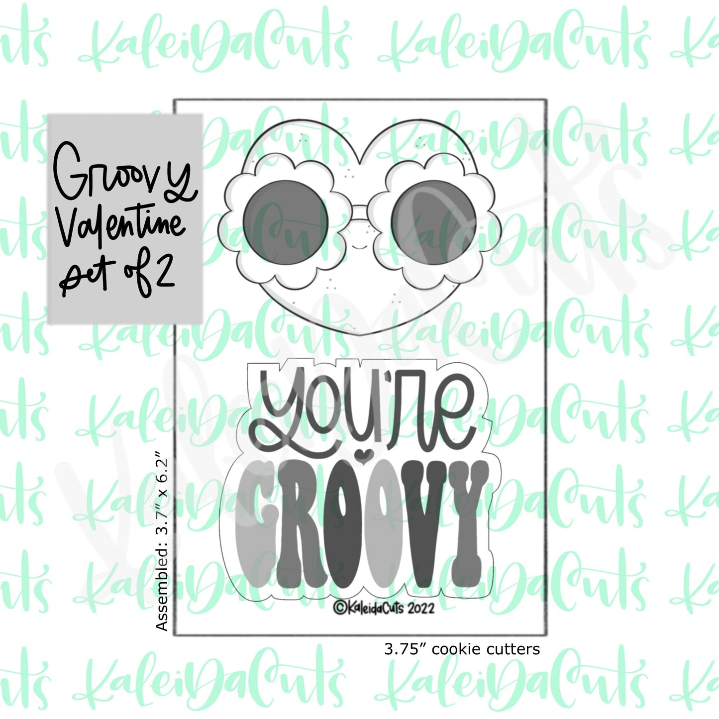 Groovy Valentine Set of 2 Cookie Cutters