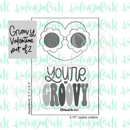 Groovy Valentine Set of 2 Cookie Cutters