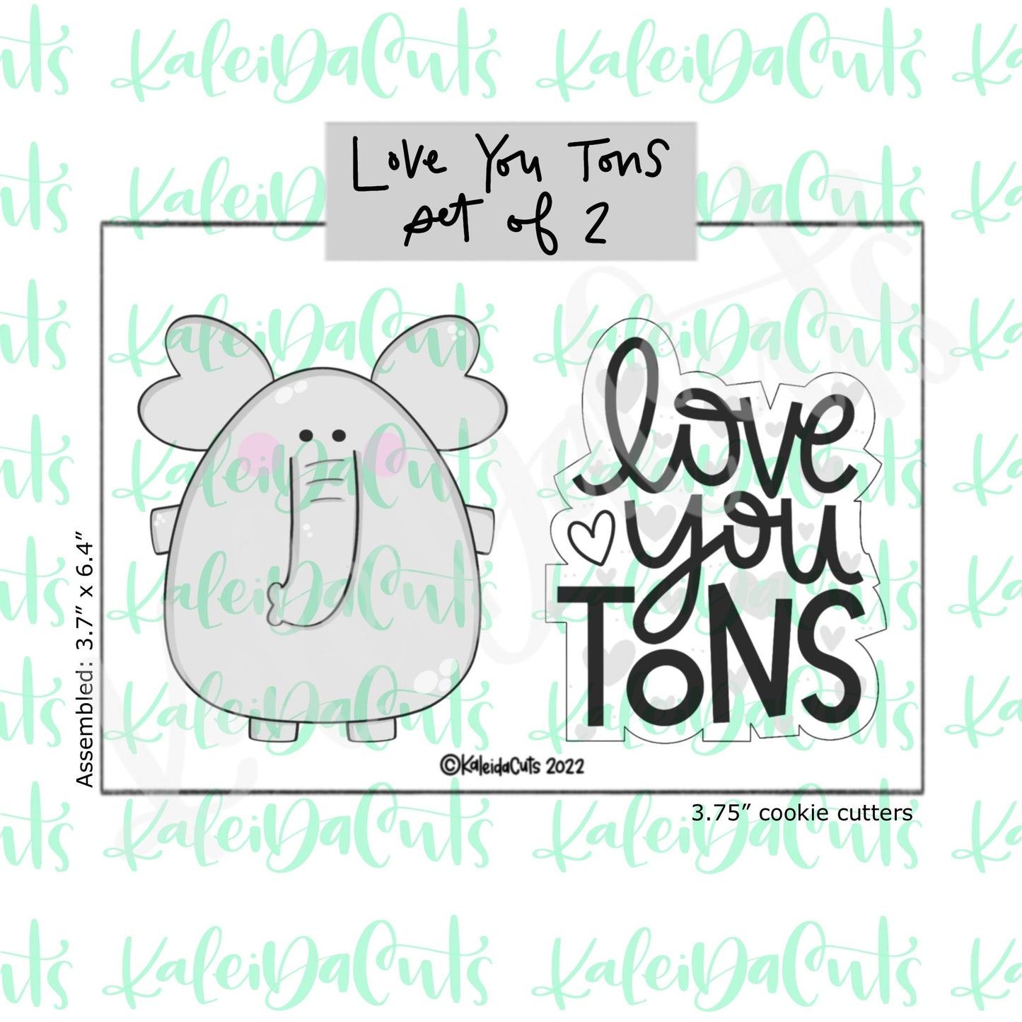 Love You Tons Set of 2 Cookie Cutters