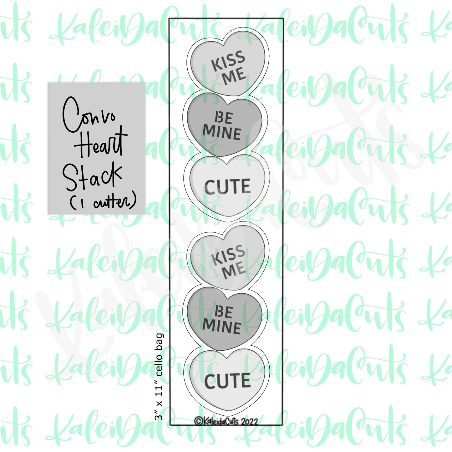 Convo Heart Stack Cookie Cutter