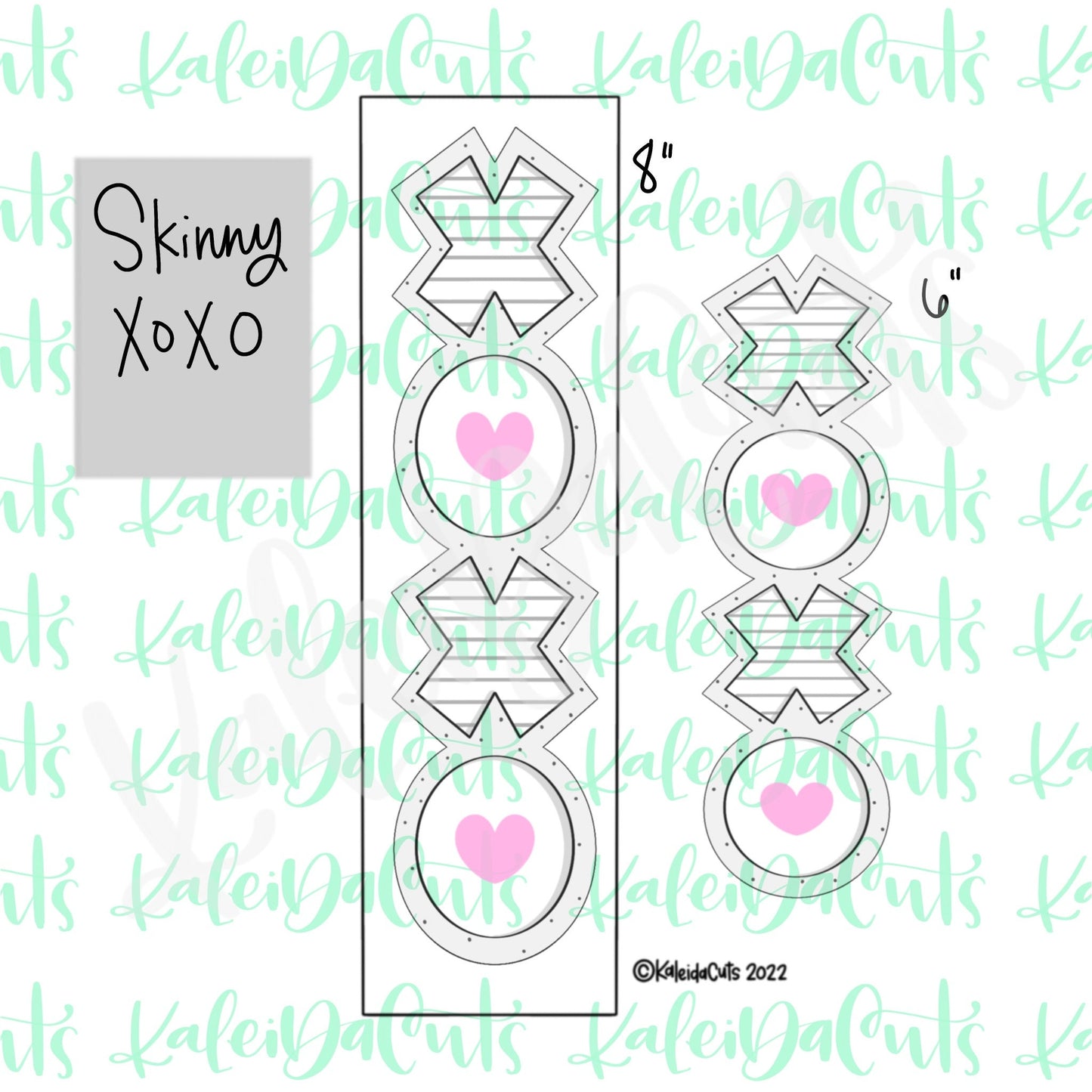 Skinny Xoxo Cookie Cutter