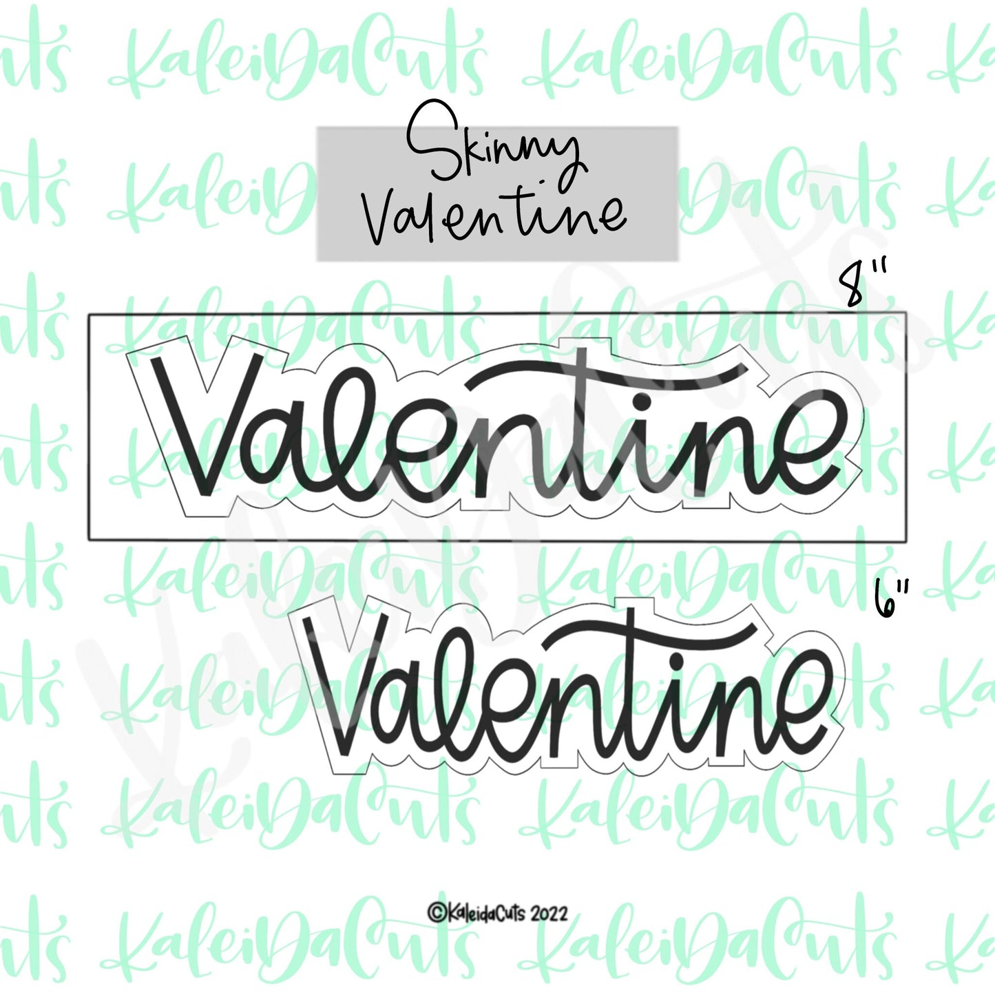 Skinny Valentine Cookie Cutter