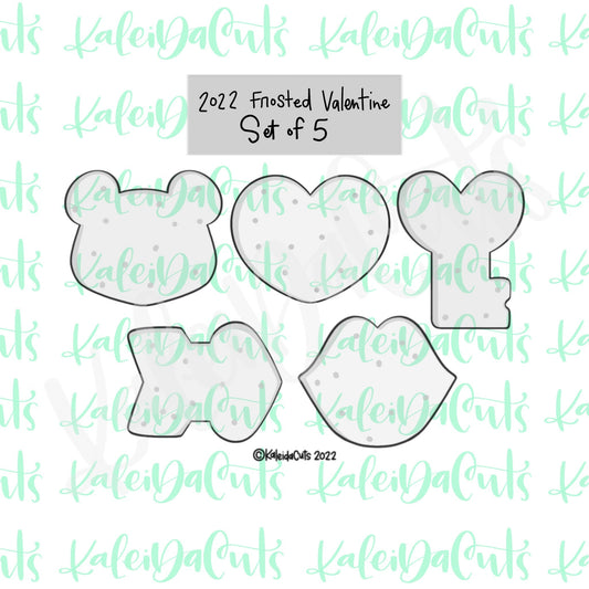 2022 Frosted Valentine Cookie Cutter Set of 5
