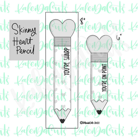 Skinny Heart Pencil Cookie Cutter