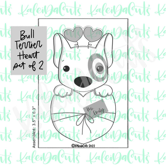 Bull Terrier Heart Set of 2 Cookie Cutters