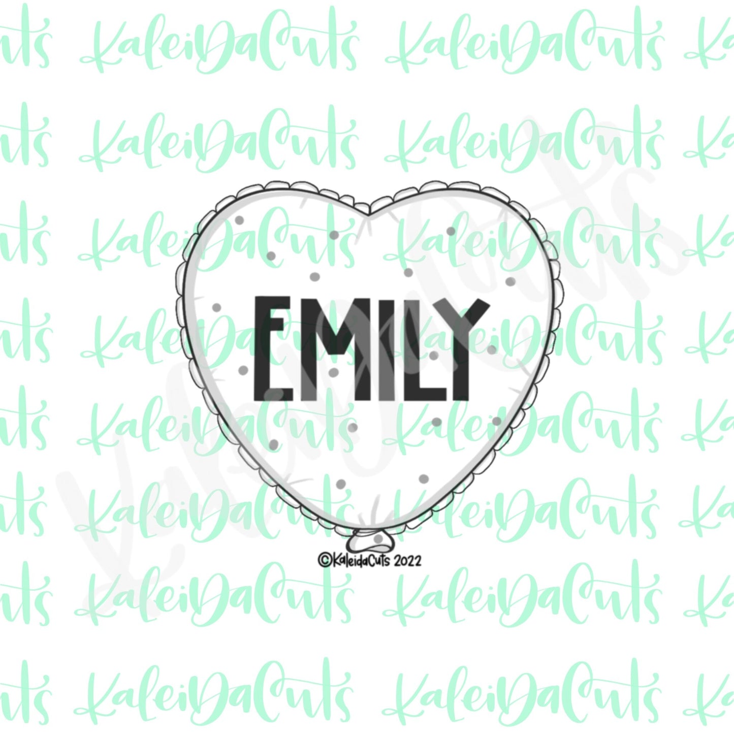 Mylar Heart Balloon Cookie Cutter