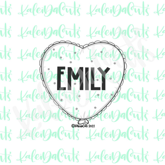 Mylar Heart Balloon Cookie Cutter