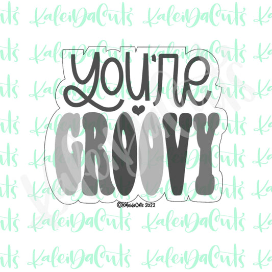 You're Groovy Lettering Cookie Cutter