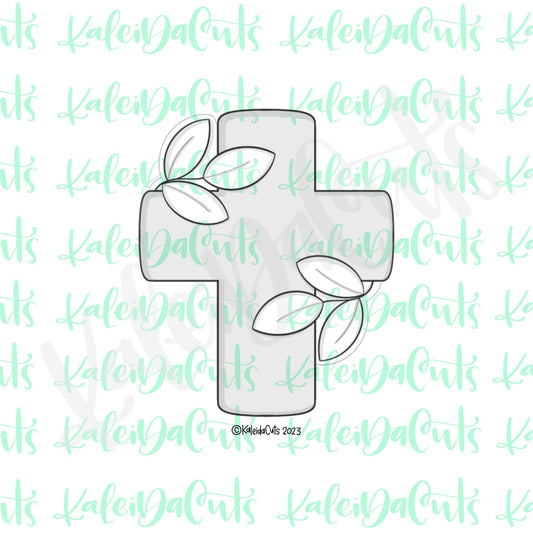 Chubby Floral Cross Cookie Cutter