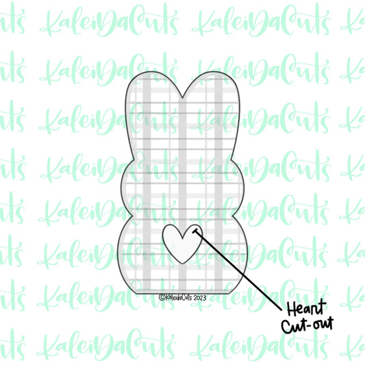 Simple Bunny Heart Cutout Cookie Cutter