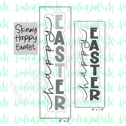 Skinny Happy Easter Cookie Cutter